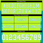 Custom Lemon Green Striped Sleeves Personalized Authentic Football Jersey FBJ02-D06054