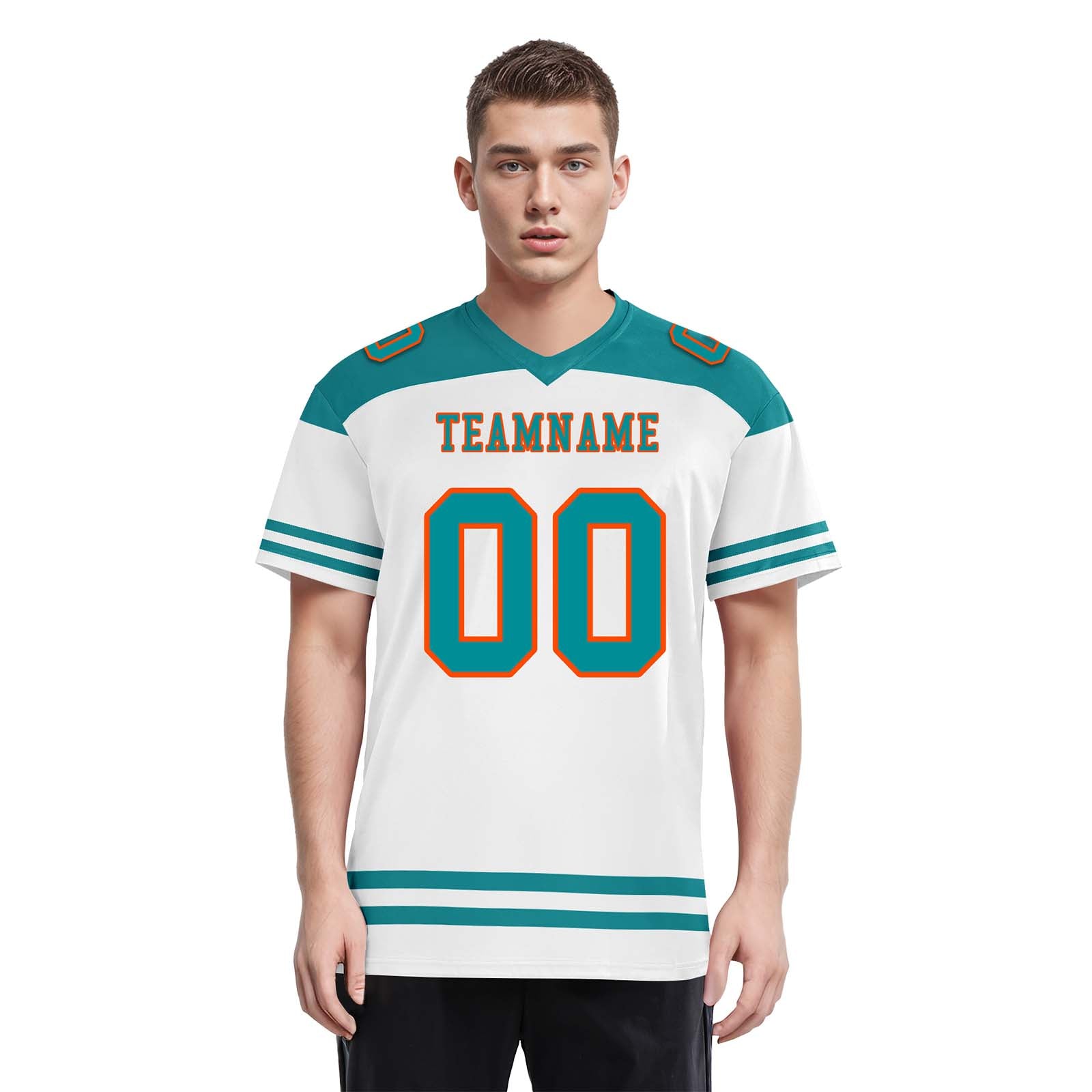 Custom Miami Personalized Authentic Football Jersey FBJ02-E0607-2