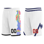 Custom White Rainbow Denver City Edition Personalized Reversible Basketball Set Sports Basketball Jersey BBJ01R-D0610-8