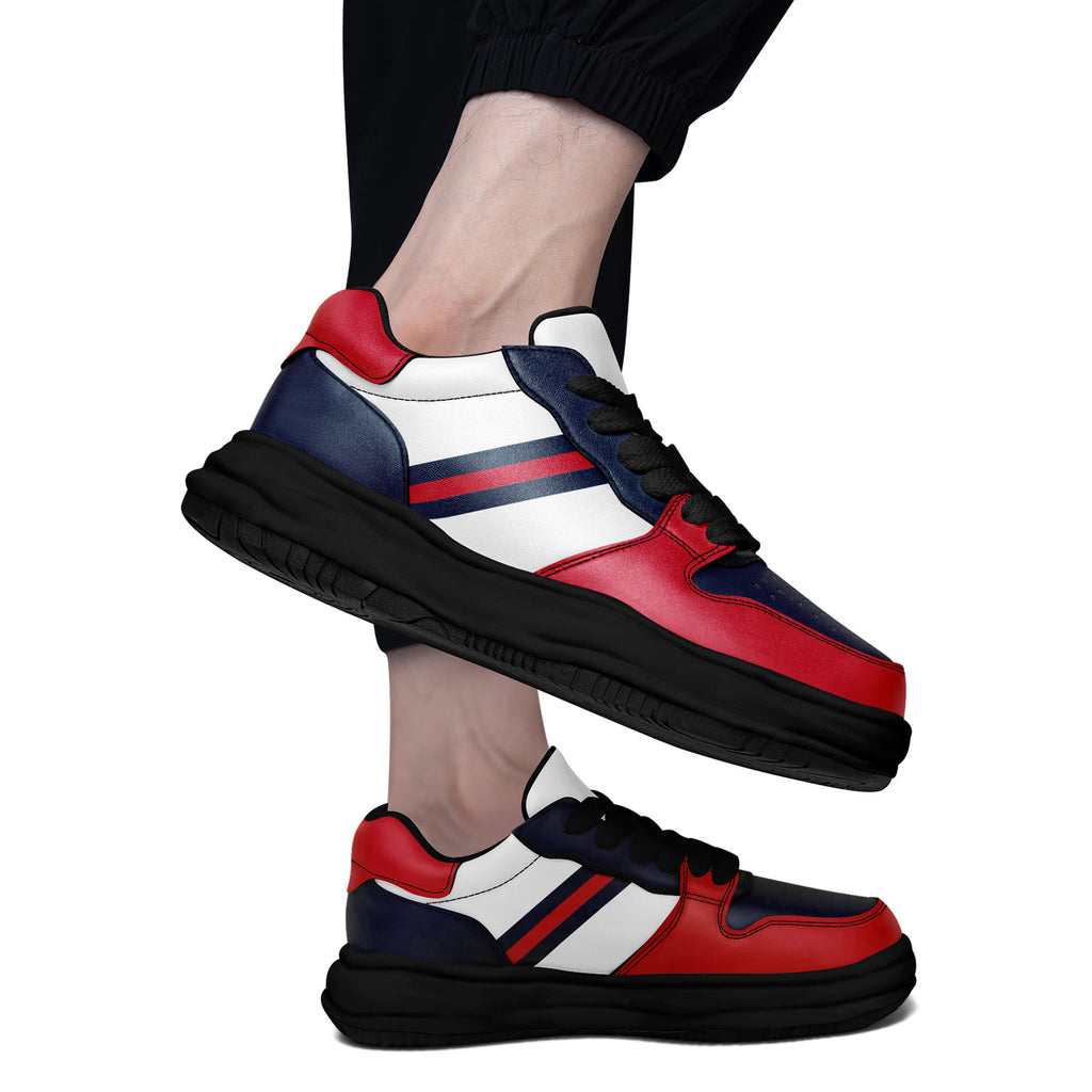 Custom Red Blue New England Shoes Personalized Sneaker FN032-D020389-26