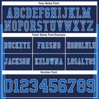 Custom Blue Striped Sleeves Personalized Authentic Football Jersey FBJ02-D06077