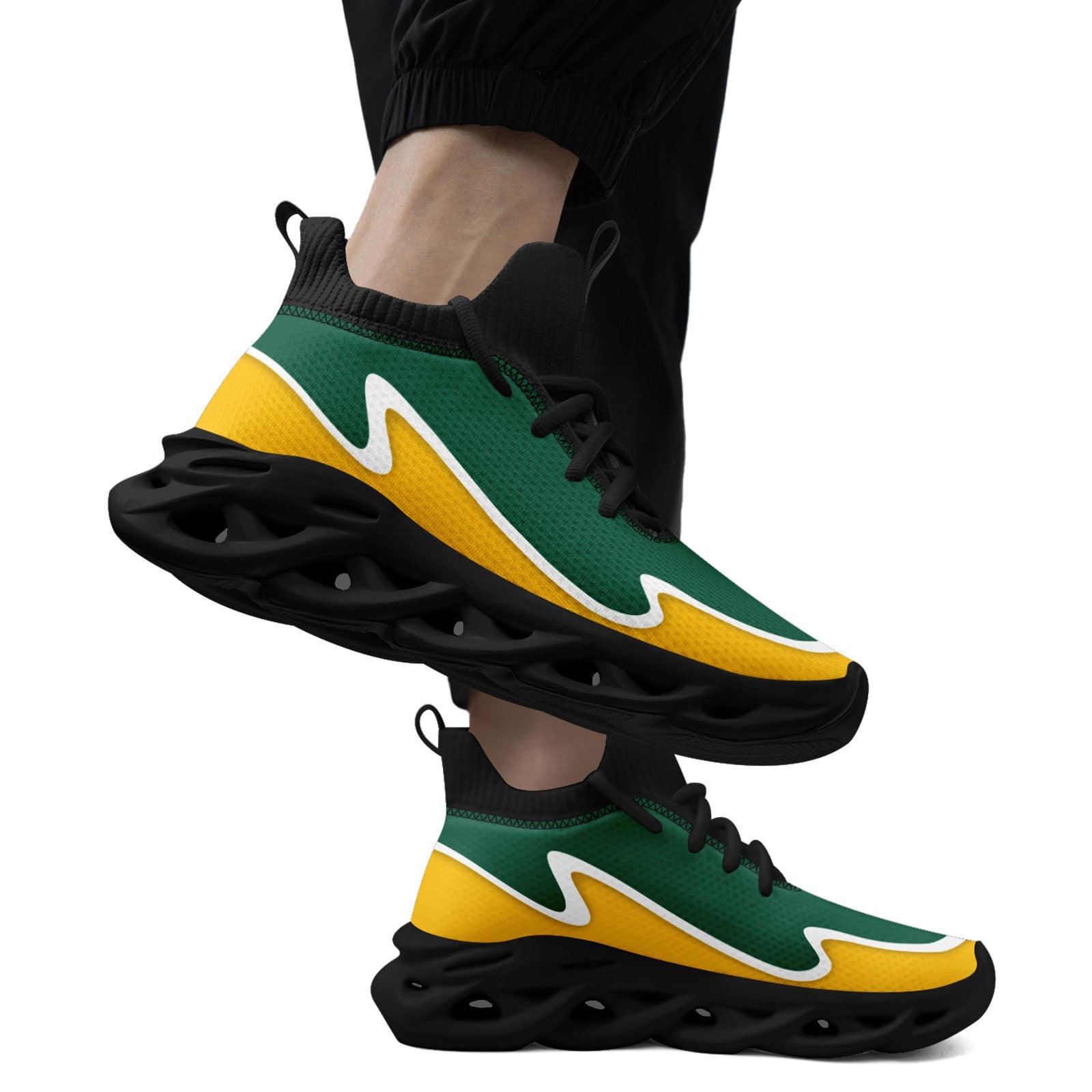Custom Green Yellow Maxsoul Shoes Personalized Sneaker FN030A-E020011-23