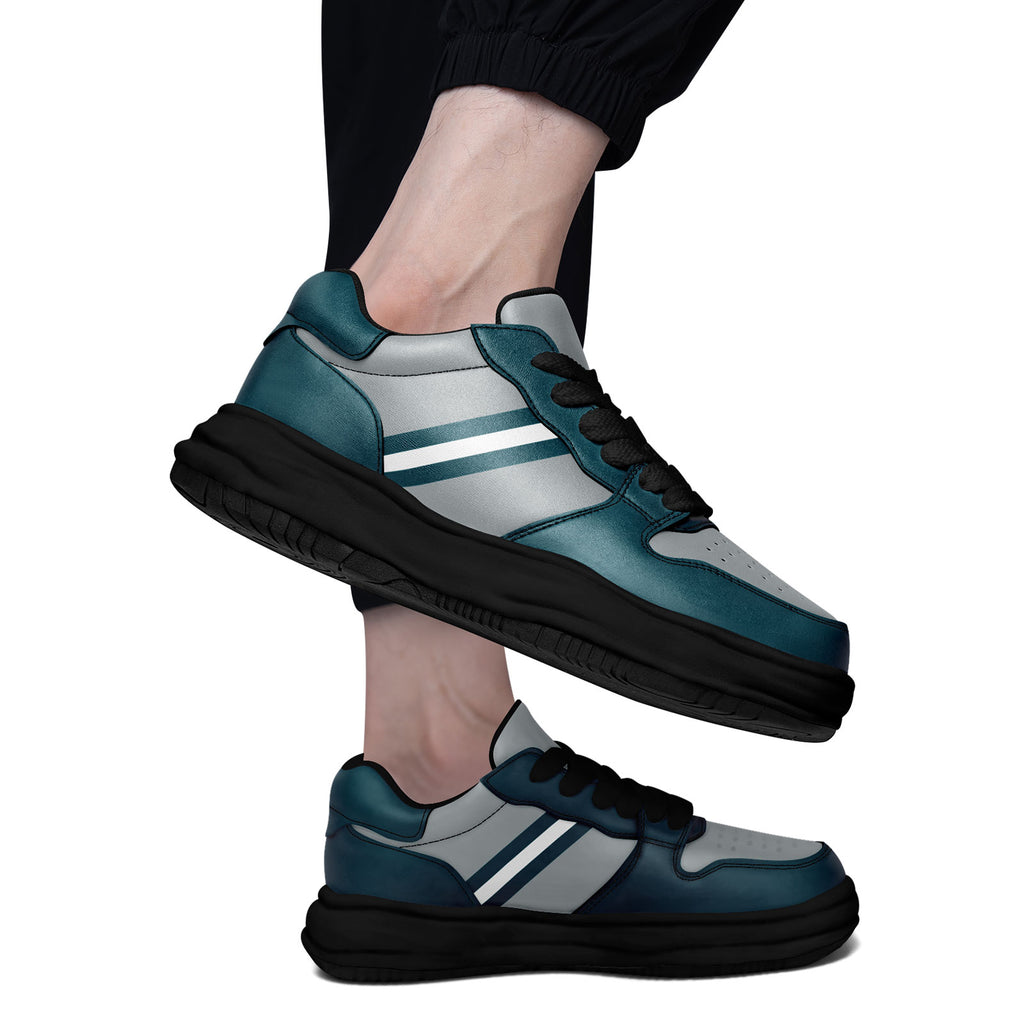 Custom Green Gray Philadelphia Shoes Personalized Sneaker FN032-D020389-23