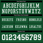 Custom Green White Striped Sleeves Personalized Authentic Football Jersey FBJ02-D06036