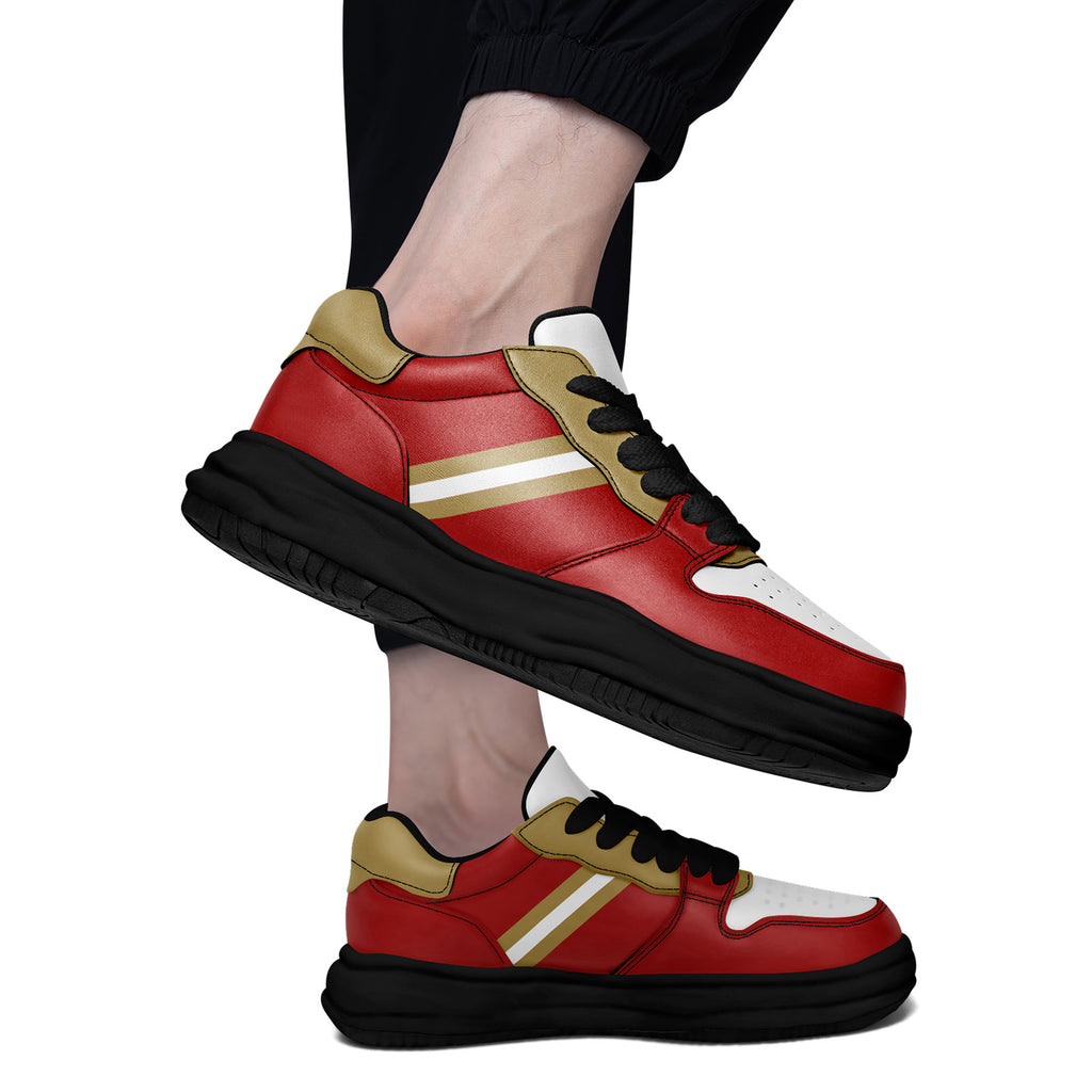 Custom Red Gold San Francisco Shoes Personalized Sneaker FN032-D020389-25