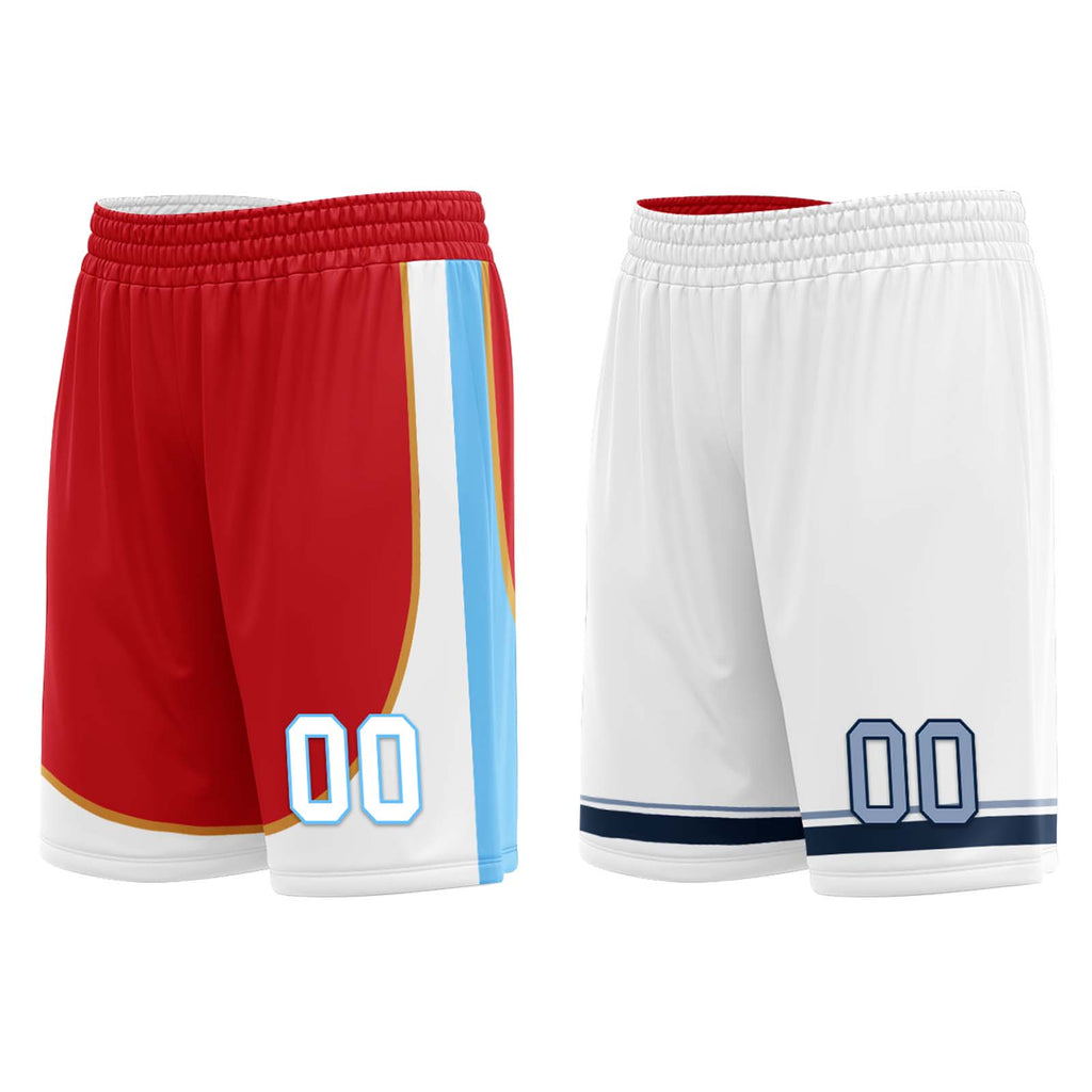 Custom Red White Memphis City Edition Personalized Reversible Basketball Set Sports Basketball Jersey BBJ01R-D0610-15