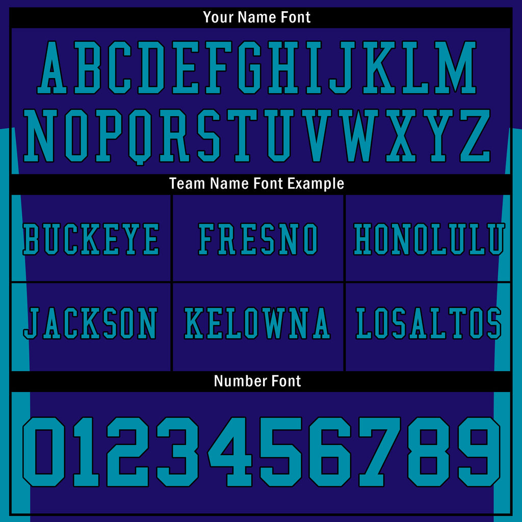 Custom Purple Turquoise Striped Sleeves Personalized Authentic Football Jersey FBJ02-D06064