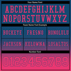 Custom Dark Teal Pink Fade Fashion Personalized Authentic Football Jersey FBJ02-D06089