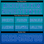 Custom Dark Teal Blue Fade Fashion Personalized Authentic Football Jersey FBJ02-D06101