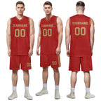 Custom Red Classic Style Sports Uniform Basketball Jersey BBJ01-D020105-21
