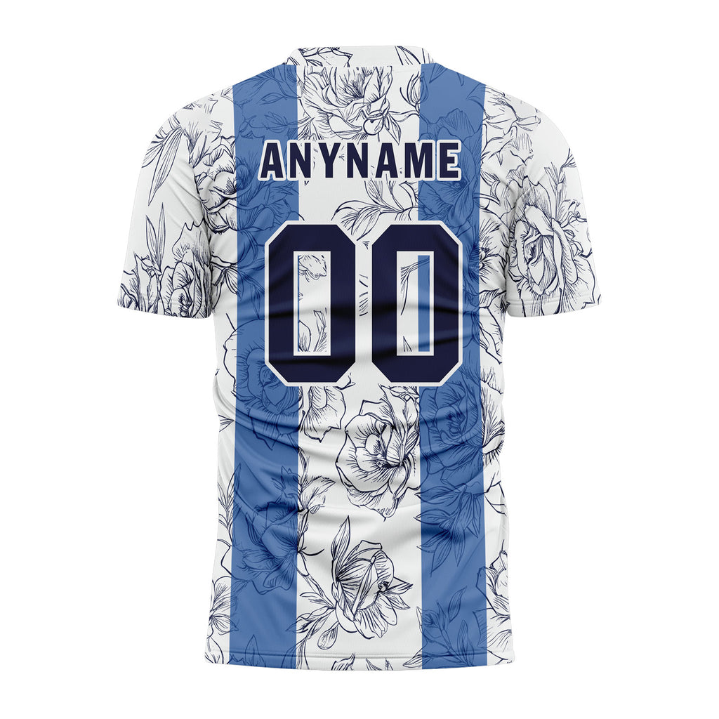 Custom White Blue Soccer Sets Jersey Personalized SCJ101-D28007