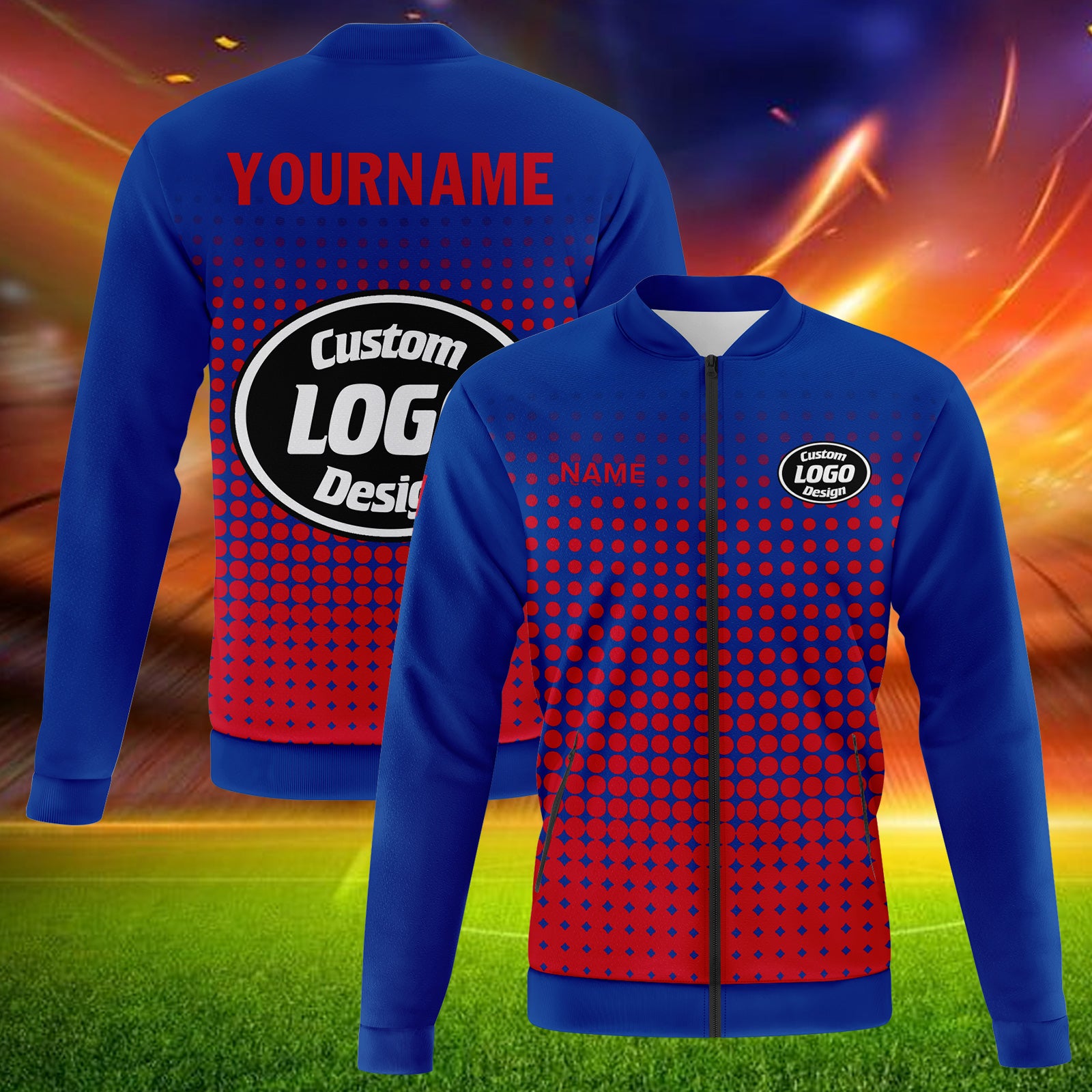 Custom Jacket Bomber Full-Snap Varsity Letterman Personalized Jacket PR092-D020346-11