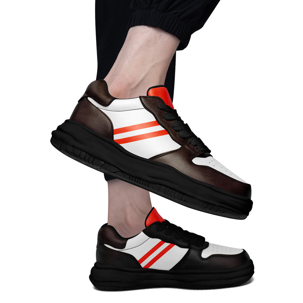 Custom Brown Orange Cleveland Shoes Personalized Sneaker FN032-D020389-8