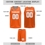 Custom Black Orange Classic Style Reversible Basketball Uniform Personalized Ordinary BBJR-D017019