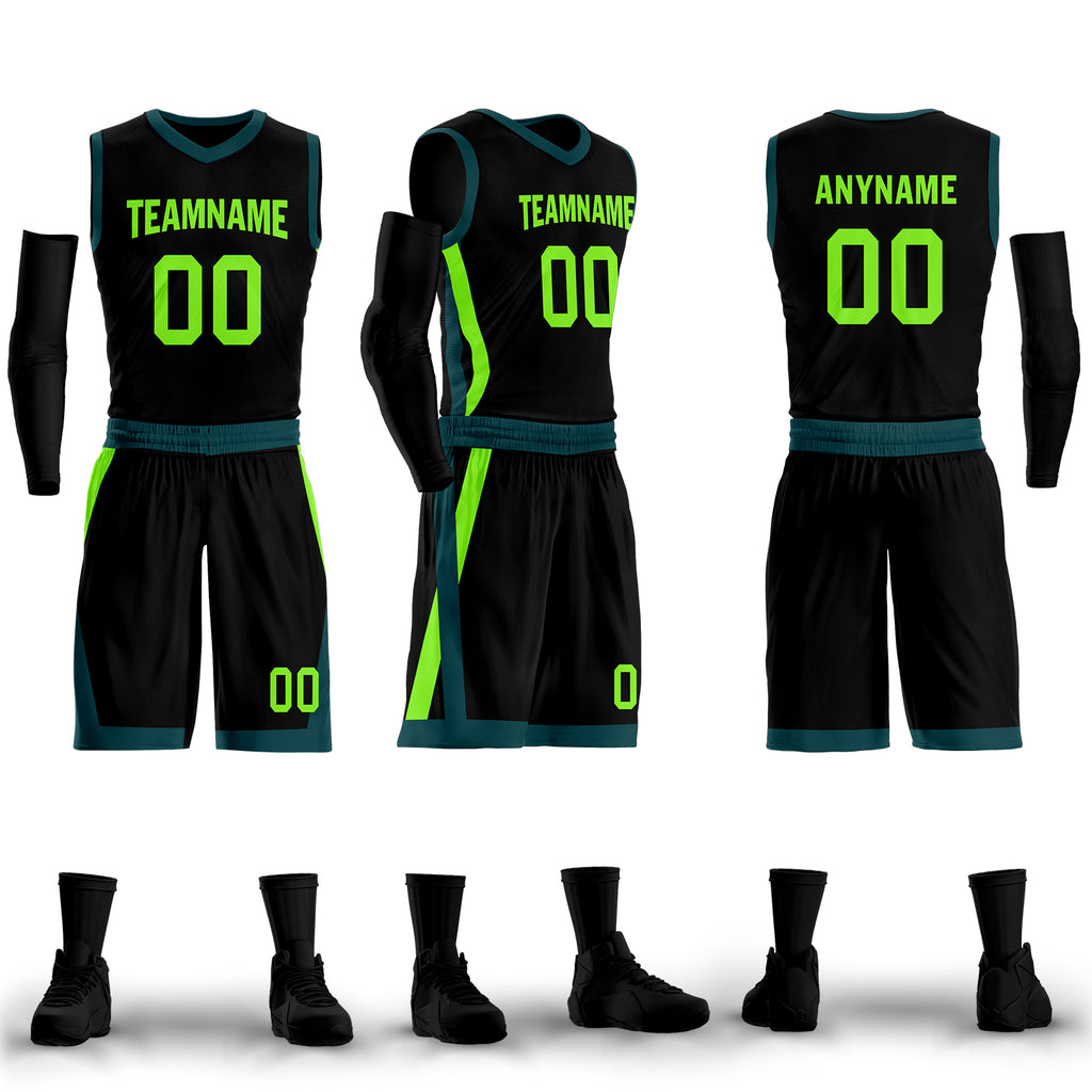 Custom Dark Lemon Green City Edition Personalized Sports Uniform Authentic Basketball Jersey BBJ01-D06101-2
