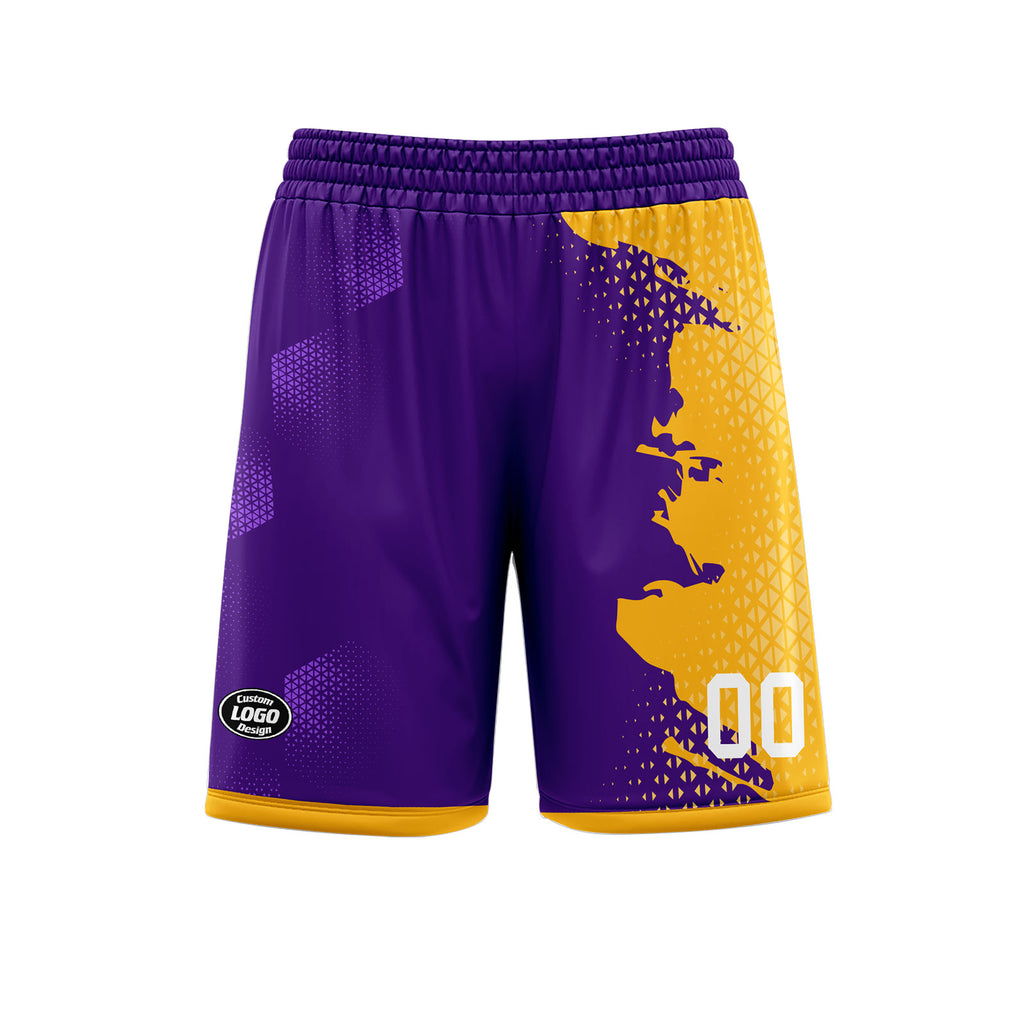 Custom Purple Yellow Soccer Sets Jersey Personalized SCJ101-D020210-10