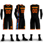 Custom Black Blue Orange City Edition Personalized Sports Uniform Authentic Basketball Jersey BBJ01-D06101-21