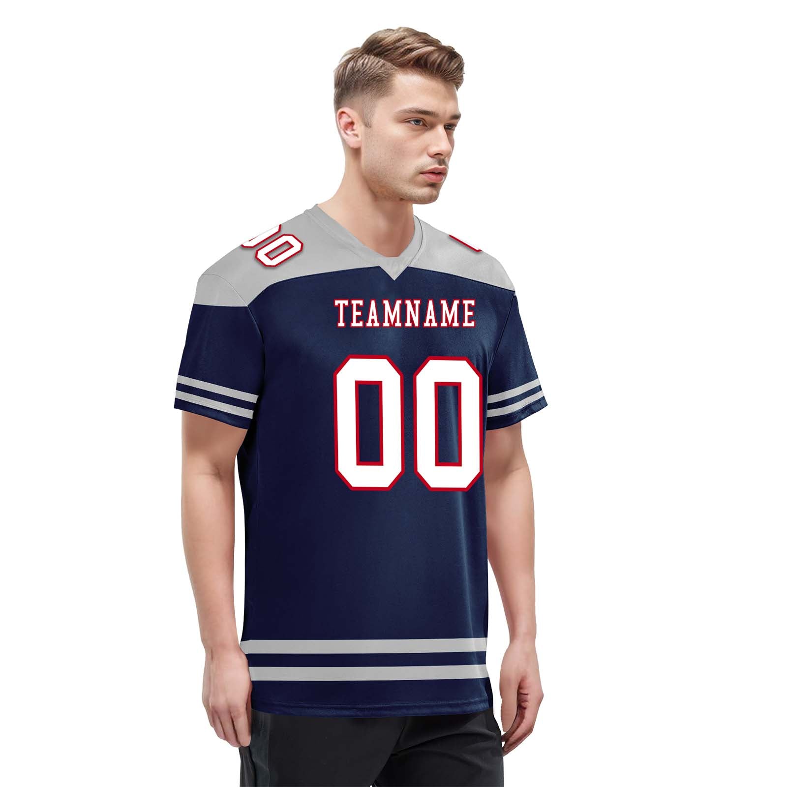 Custom New England Personalized Authentic Football Jersey FBJ02-E0607-3