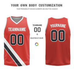 Custom White Red Classic Style Reversible Basketball Uniform Personalized COOLMAX BBJR-D017037