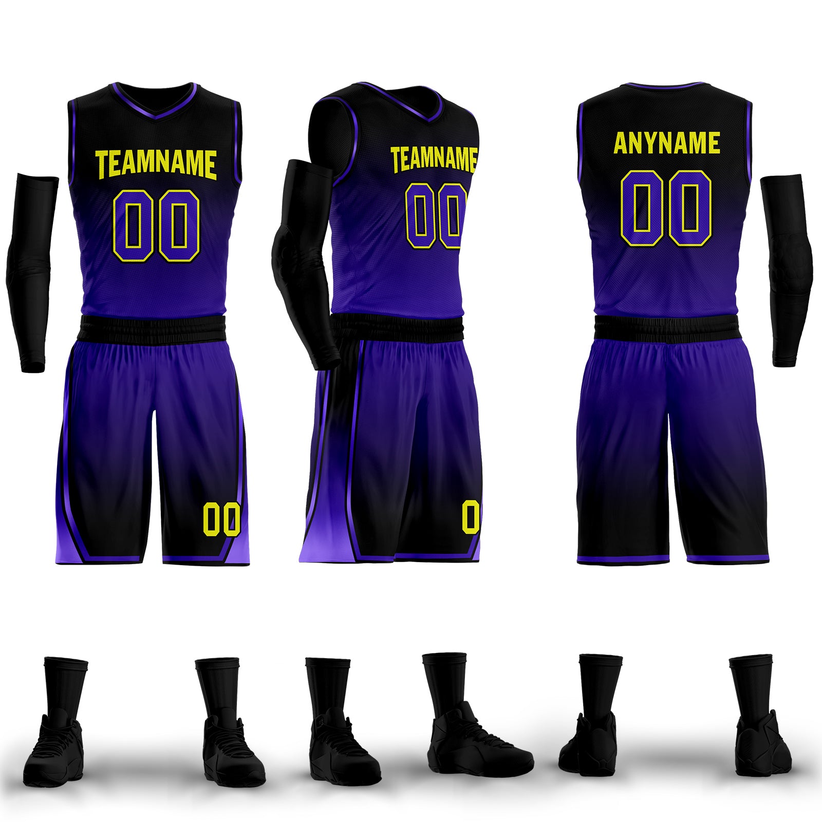 Custom Black Purple City Edition Personalized Sports Uniform Authentic Basketball Jersey BBJ01-D06101-14