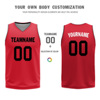 Custom Black Red Classic Style Reversible Basketball Uniform Personalized Ordinary BBJR-D017018