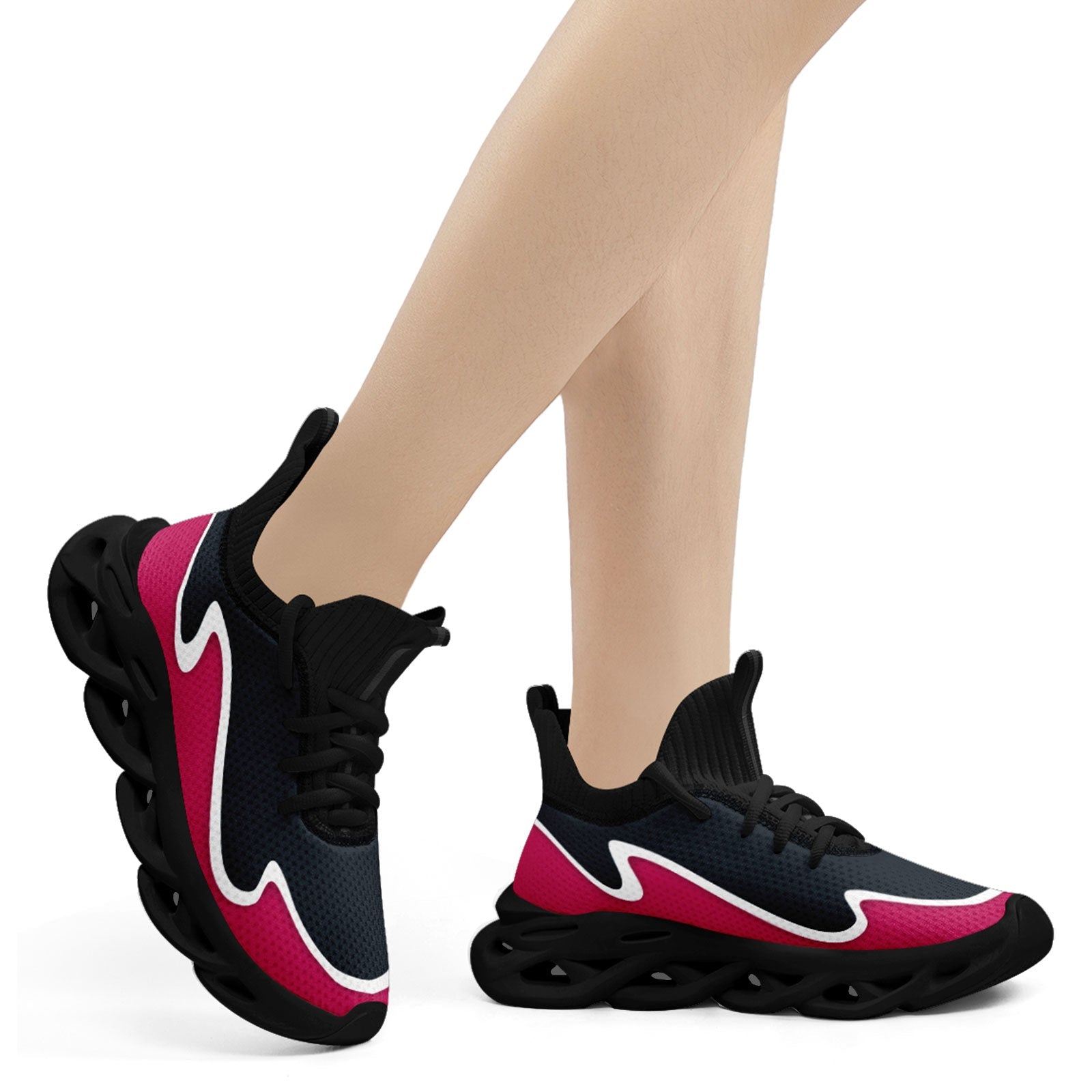Custom Navy Pink Maxsoul Shoes Personalized Sneaker FN030A-E020011-9