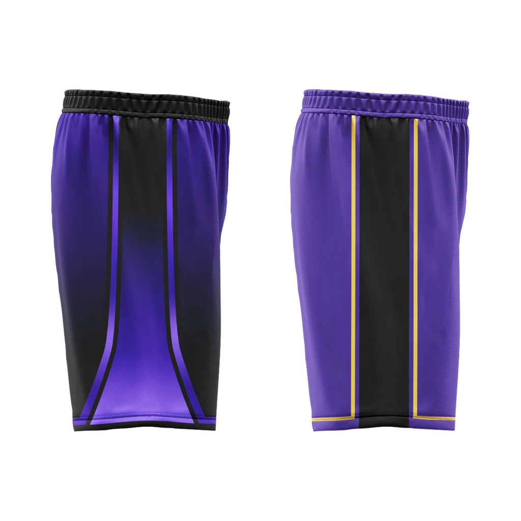 Custom Black Purple Los Angeles City Edition Personalized Reversible Basketball Set Sports Basketball Jersey BBJ01R-D0610-14