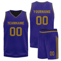 Custom Purple Classic Style Sports Uniform Basketball Jersey BBJ01-D020105-3