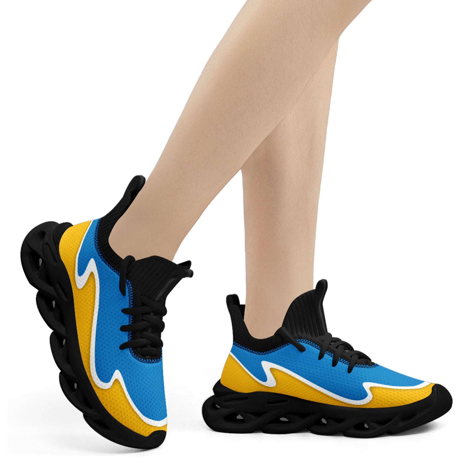Custom Blue Yellow Maxsoul Shoes Personalized Sneaker FN030A-E020011-21