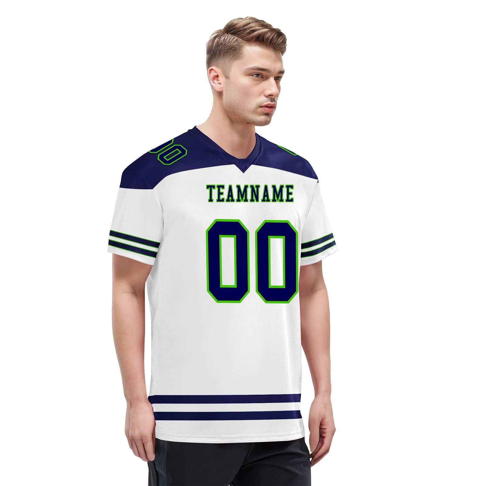 Custom Seattle Personalized Authentic Football Jersey FBJ02-E0607-30