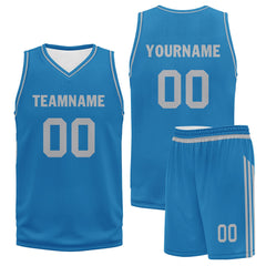 Custom Blue Classic Style Sports Uniform Basketball Jersey BBJ01-D020105-11