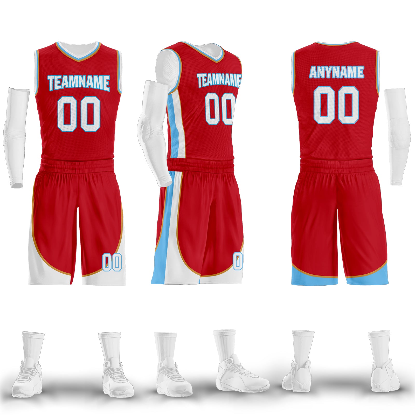 Custom Red White Blue City Edition Personalized Sports Uniform Authentic Basketball Jersey BBJ01-D06101-15