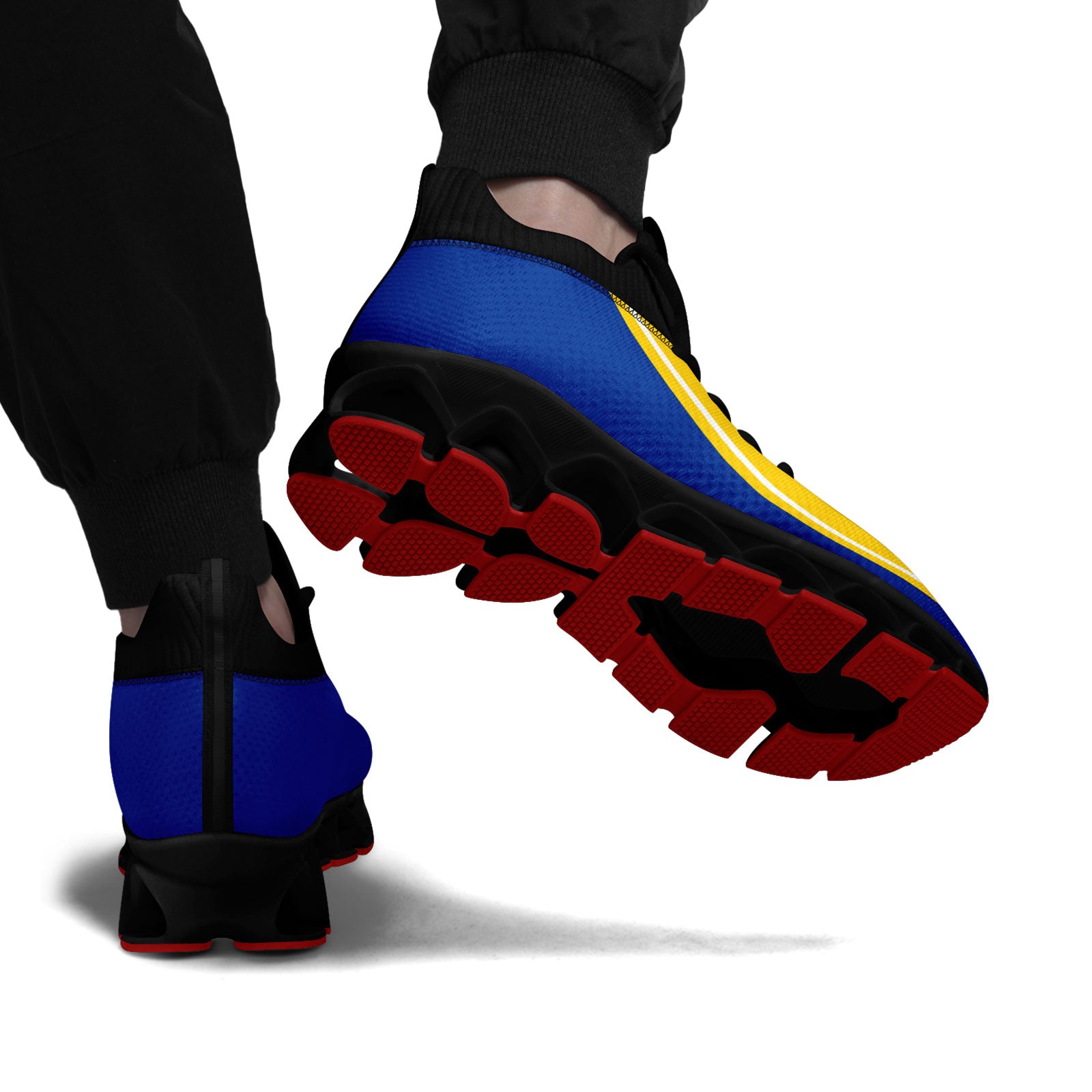 Custom Blue Yellow Maxsoul Shoes Personalized Sneaker FN030XD-D020388-25