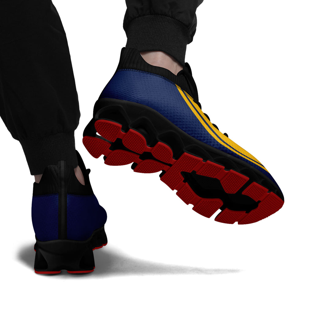 Custom Navy Yellow Maxsoul Shoes Personalized Sneaker FN030XD-D020388-13