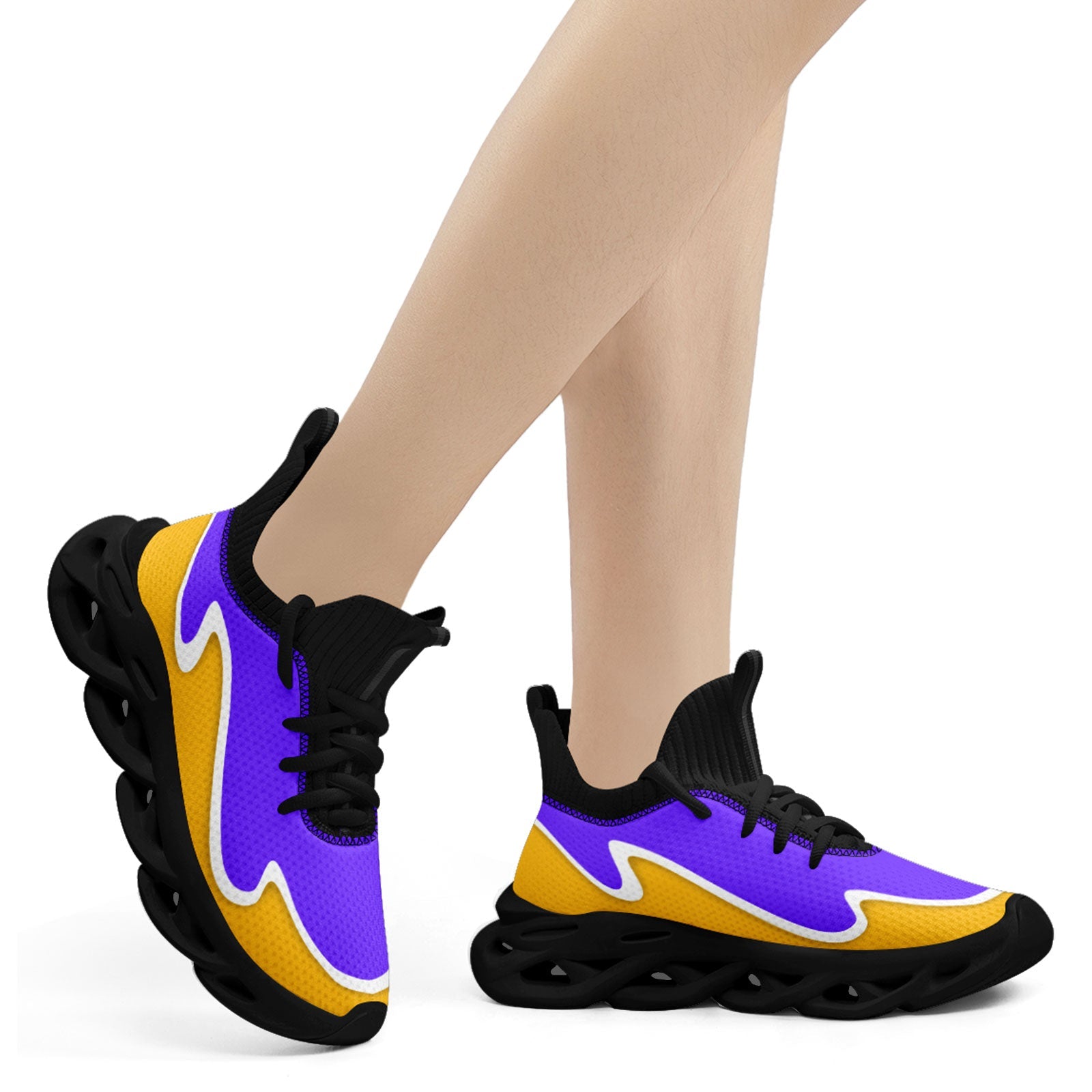 Custom Purple Yellow Maxsoul Shoes Personalized Sneaker FN030A-E020011-7