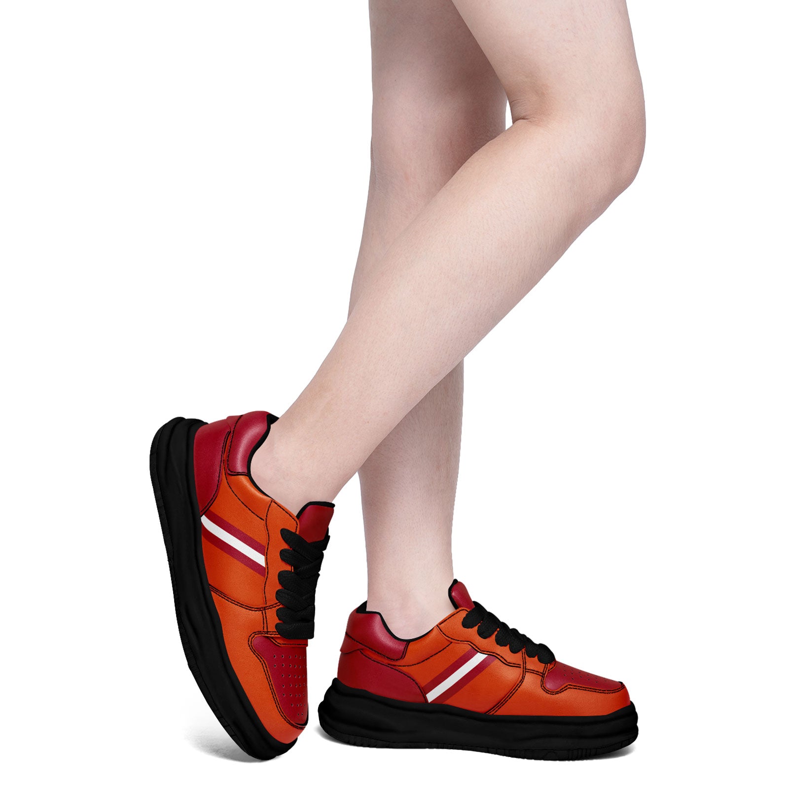 Custom Red Orange Tampa Bay Shoes Personalized Sneaker FN032-D020389-29