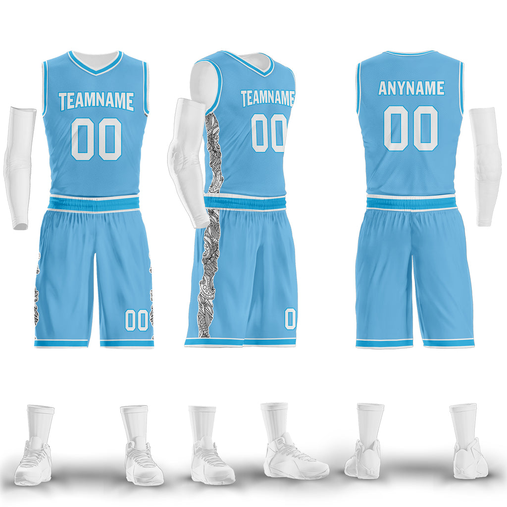Custom Blue City Edition Personalized Sports Uniform Authentic Basketball Jersey BBJ01-D06101-6