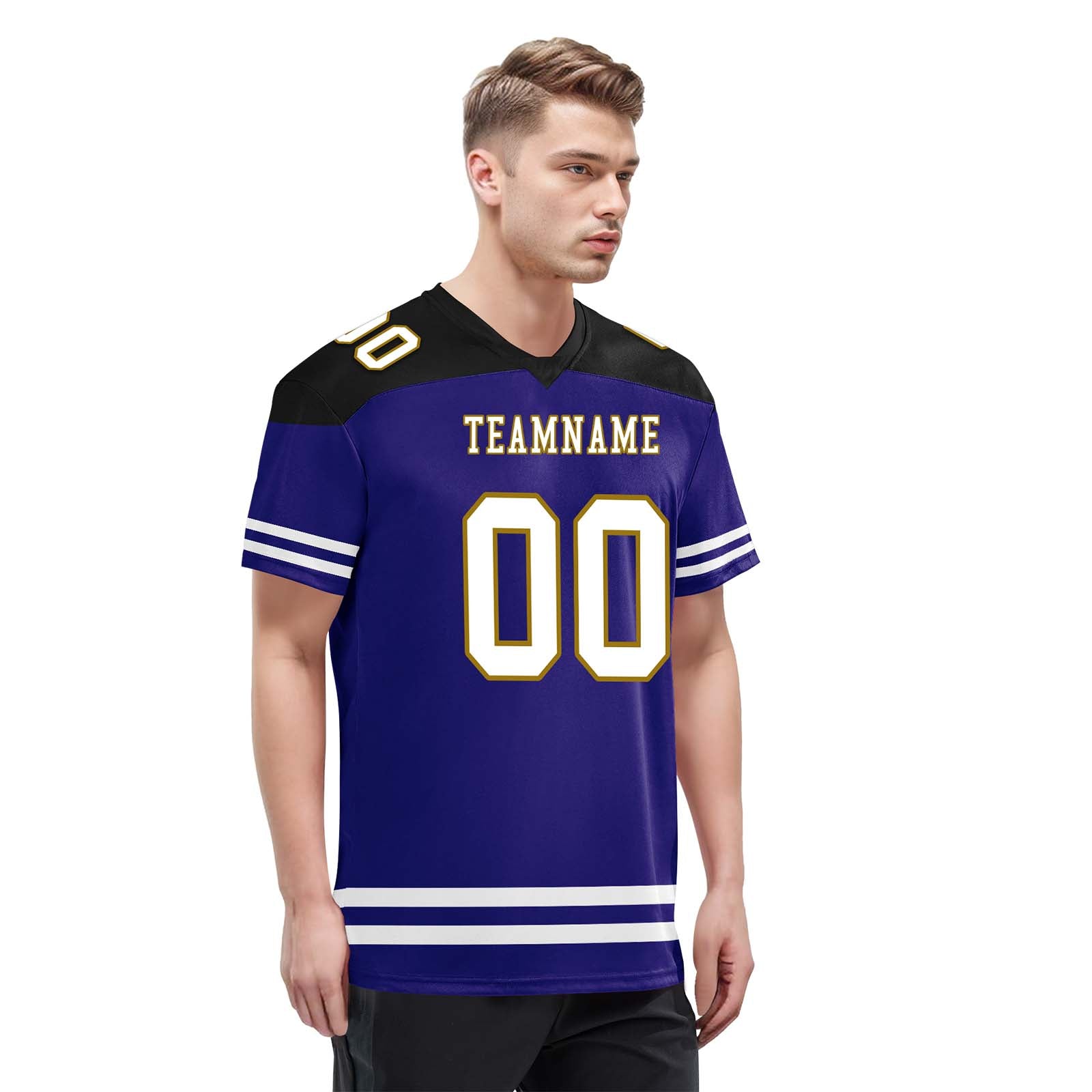 Custom Baltimore Personalized Authentic Football Jersey FBJ02-E0607-5
