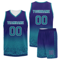 Custom Blue Fade Fashion Sports Uniform Basketball Jersey BBJ01-D020102-9