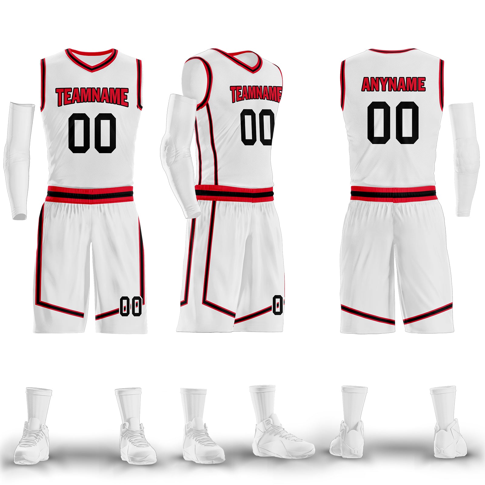 Custom Red White Black City Edition Personalized Sports Uniform Authentic Basketball Jersey BBJ01-D06101-11