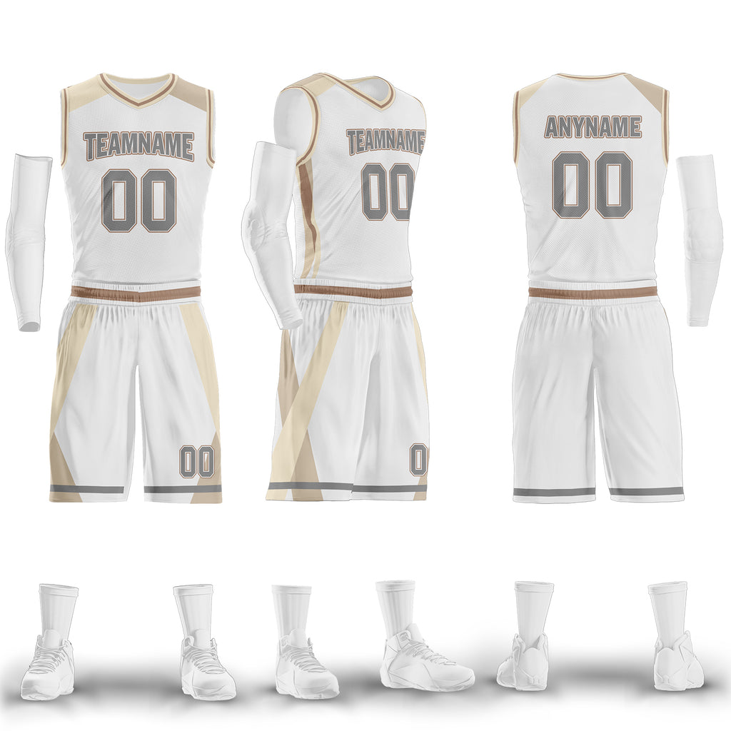Custom White Gold City Edition Personalized Sports Uniform Authentic Basketball Jersey BBJ01-D06101-5