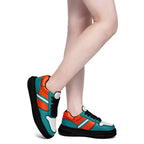 Custom Green Orange Miami Shoes Personalized Sneaker FN032-D020389-24