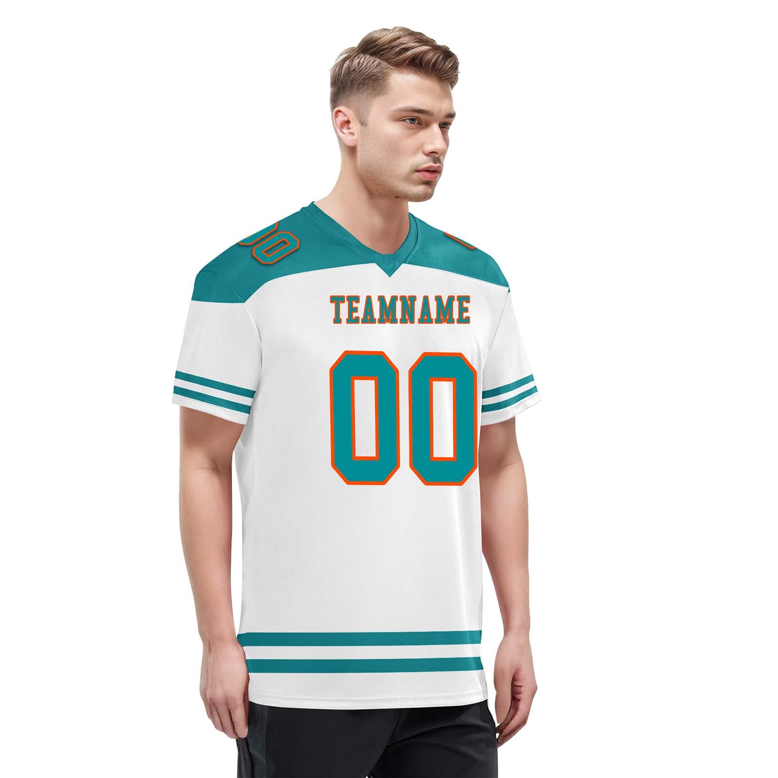 Custom Miami Personalized Authentic Football Jersey FBJ02-E0607-2