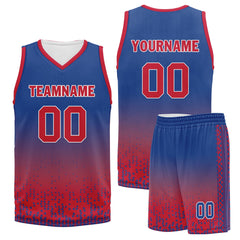 Custom Blue Red Fade Fashion Sports Uniform Basketball Jersey BBJ01-D020102-1