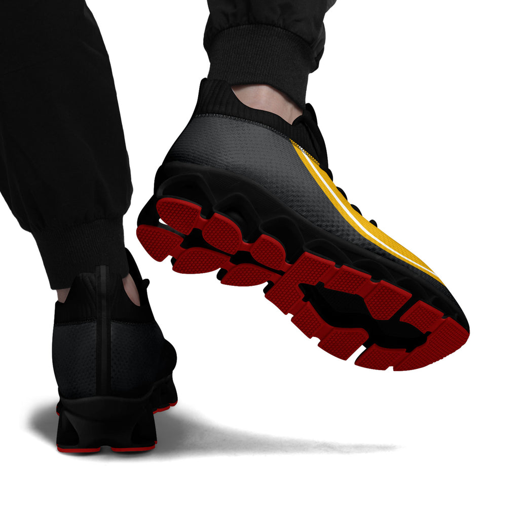 Custom Yellow Dark Gray Maxsoul Shoes Personalized Sneaker FN030XD-D020388-1