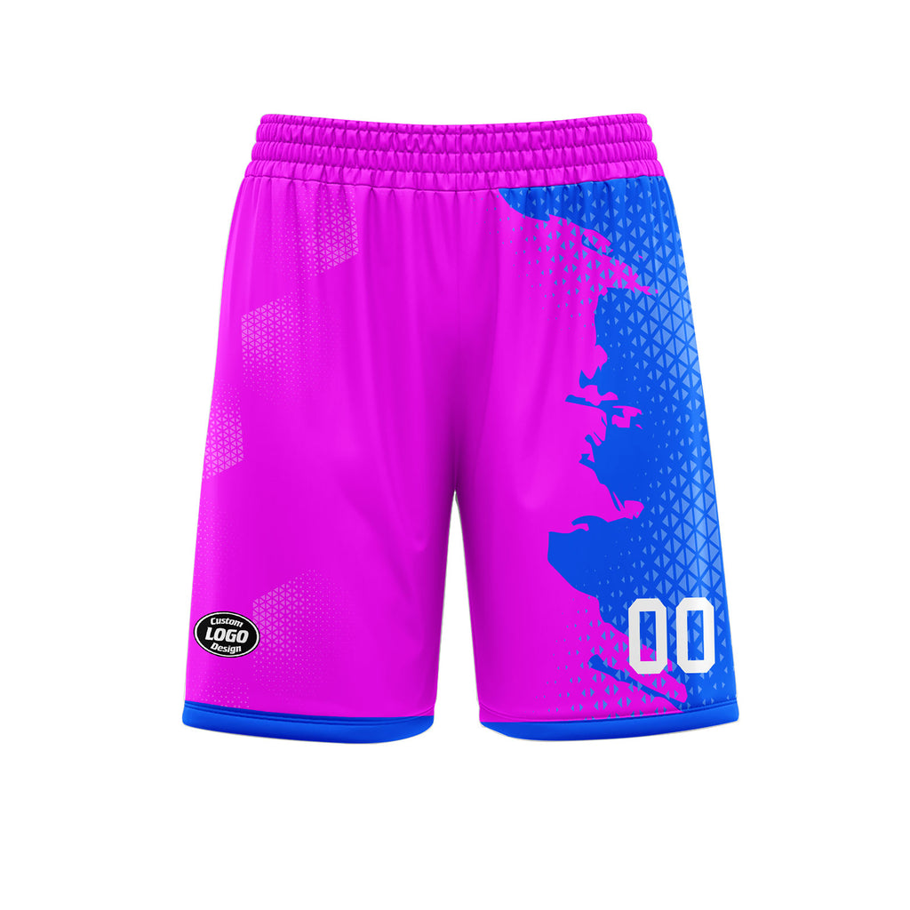 Custom Pink Blue Soccer Sets Jersey Personalized SCJ101-D020210-7
