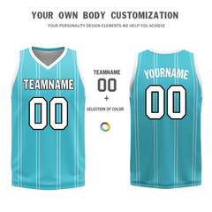 Custom White Blue Classic Style Reversible Basketball Uniform Personalized COOLMAX BBJR-D017013