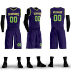 Custom Purple Green Gold City Edition Personalized Sports Uniform Authentic Basketball Jersey BBJ01-D06101-19