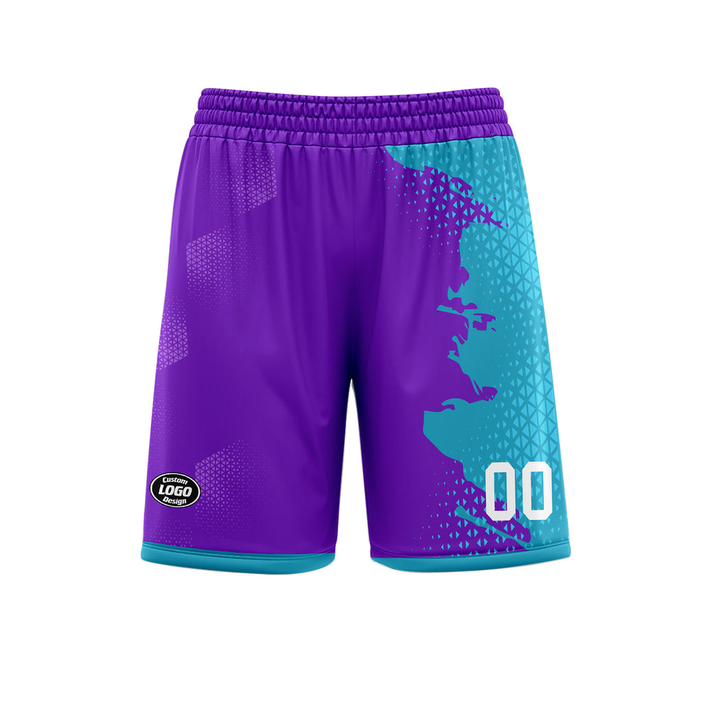 Custom Blue Purple Soccer Sets Jersey Personalized SCJ101-D020210-8