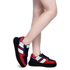 Custom Red Blue New England Shoes Personalized Sneaker FN032-D020389-26